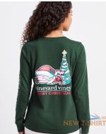 vineyard vines long sleeve t shirt christmas women s size xs green nwt 1.jpg