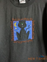 vintage 1990 s halloween embroidered black cat witches moon t shirt size xl 5.jpg