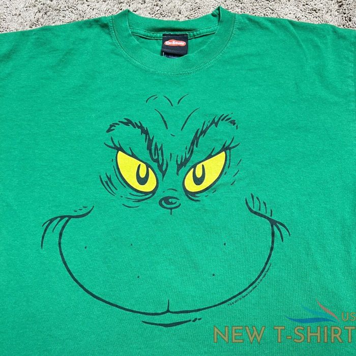 vintage 2001 dr seuss the grinch cartoon t shirt mens xl green christmas cartoon 1.jpg