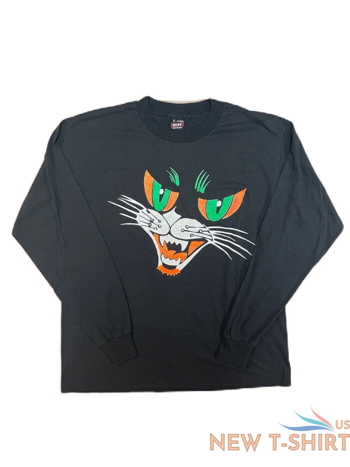 vintage 90 s halloween black cat long sleeve shirt size xl 0.jpg