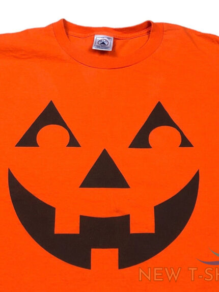 vintage 90s delta jack o lantern orange shirt adult size large 1.jpg