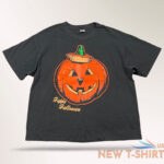 vintage 90s happy halloween pumpkin single stitch faded black t shirt xl usa 0.jpg