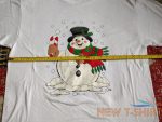 vintage 90s snowman tshirt puffy paint xl white single stitch christmas 4.jpg