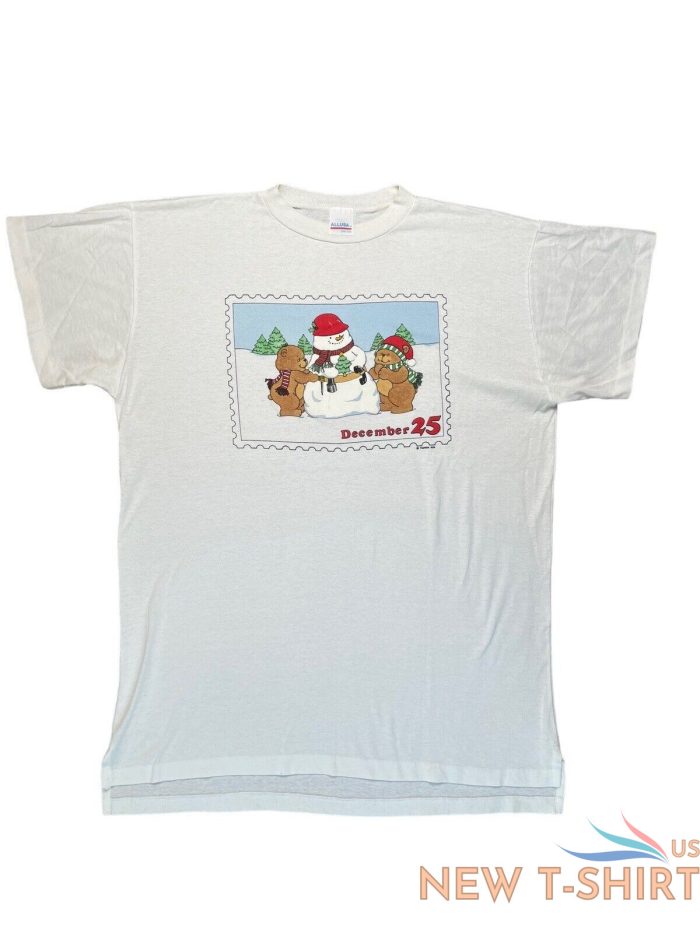 vintage december 25th stamp graphic one size sleep shirt white 1990 allusa 0.jpg