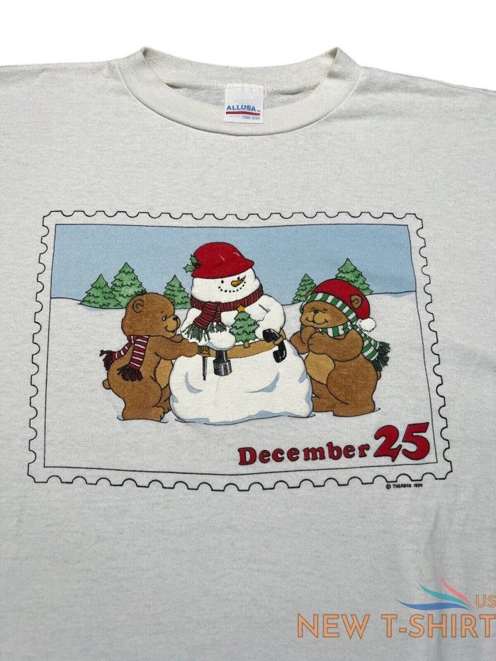 vintage december 25th stamp graphic one size sleep shirt white 1990 allusa 1.jpg