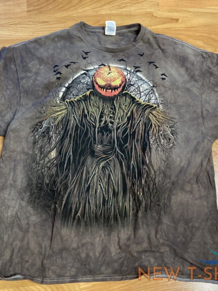 vintage halloween horror tshirt pumpkin skeleton crow delta mens xxlarge graphic 0.jpg