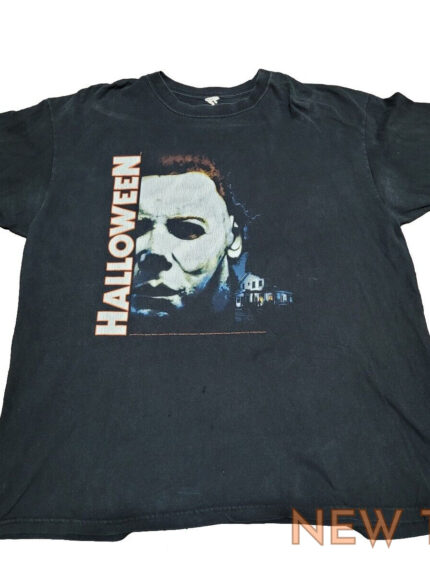 vintage halloween shirt 2006 horror movie michael myers scary promo 2xl 0.jpg