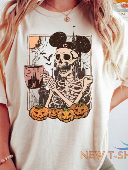 vintage halloween skeleton t shirt spooky skeleton shirt pumpkin halloween tee 0.jpg