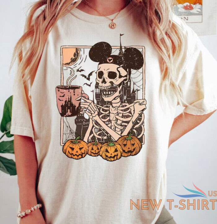 vintage halloween skeleton t shirt spooky skeleton shirt pumpkin halloween tee 0.jpg