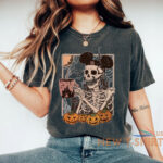 vintage halloween skeleton t shirt spooky skeleton shirt pumpkin halloween tee 2.jpg