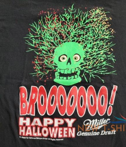vintage miller genuine draft single stitch sz xl halloween 1991 hanes t shirt 0.jpg