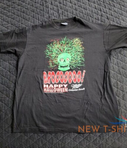 vintage miller genuine draft single stitch sz xl halloween 1991 hanes t shirt 1.jpg