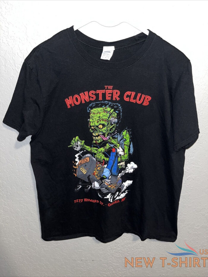 vintage monster club t shirt halloween zombie motorcycle size l 0.jpg