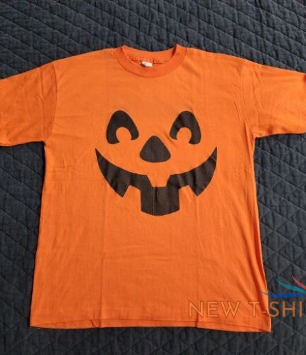vintage single stitch sz xl halloween 1980s hallmark orange pumpkin t shirt usa 0.jpg