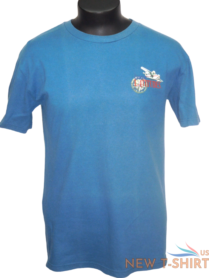 vintage united parrot express christmas happy holiday hour t shirt blue m 1.png