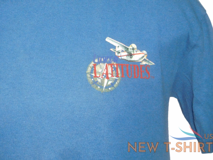 vintage united parrot express christmas happy holiday hour t shirt blue m 2.png