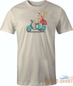 vintage vespa scooter couple printed on men s shirt free shipping 4.jpg