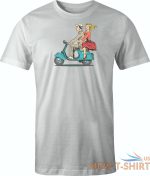 vintage vespa scooter couple printed on men s shirt free shipping 8.jpg