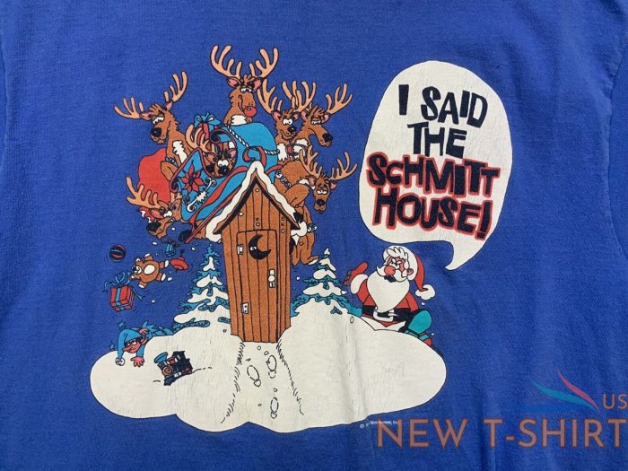 vtg 90 s christmas shirt sarcastic sz xl blue tee usa made single stitch funny 0.jpg