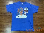 vtg 90 s christmas shirt sarcastic sz xl blue tee usa made single stitch funny 1.jpg