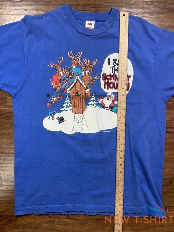 vtg 90 s christmas shirt sarcastic sz xl blue tee usa made single stitch funny 6.jpg