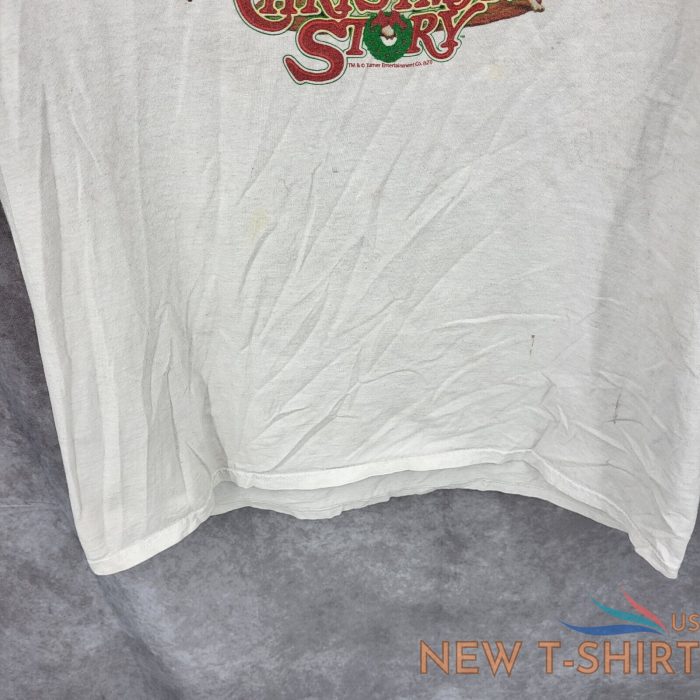 vtg christmas story t shirt mens gray short sleeve graphic tee fruit of the loom 1.jpg