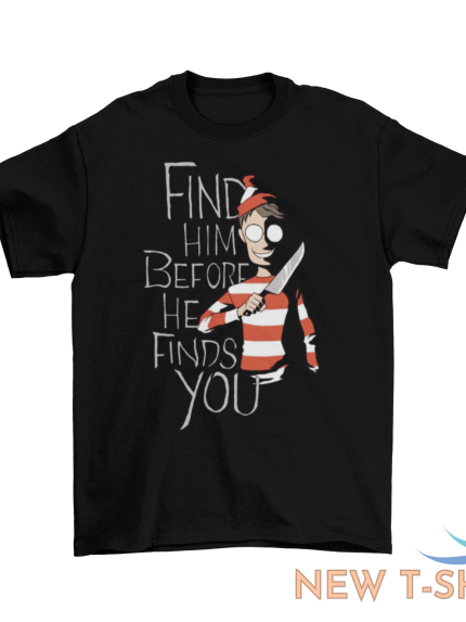 where s waldo t shirt unisex funny horror adult halloween sizes fall new 0 1.png