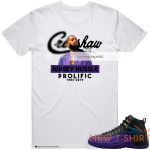 white t shirt inspired by nipsey hussle air jordan 12 field purple 0.png