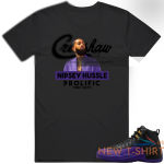 white t shirt inspired by nipsey hussle air jordan 12 field purple 1.png