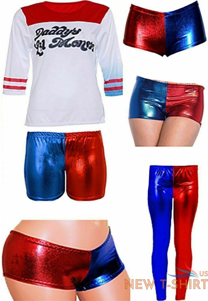 women ladies harley quinn fancy costume t shirt halloween dress 0.jpg