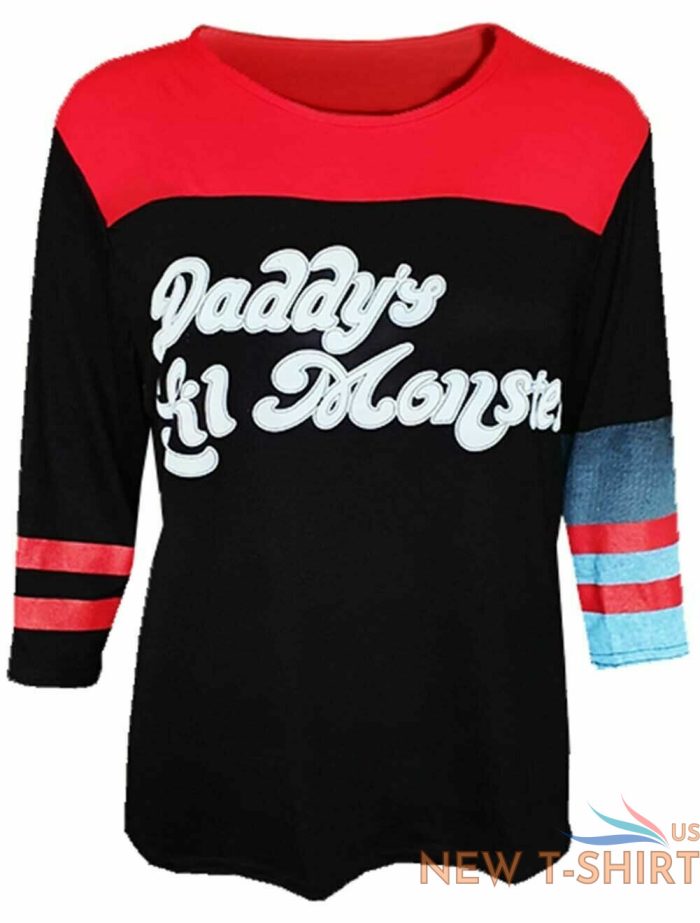 women ladies harley quinn fancy costume t shirt halloween dress 6.jpg