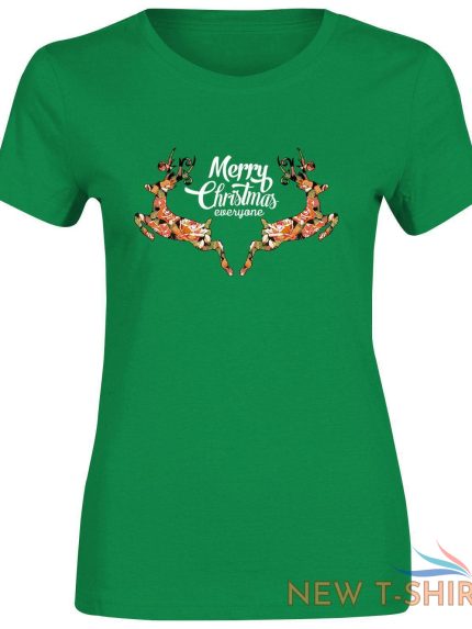 women merry christmas everyone t shirt reindeer print girls short sleeve top 0.jpg