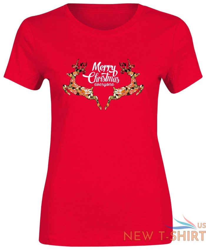 women merry christmas everyone t shirt reindeer print girls short sleeve top 3.jpg