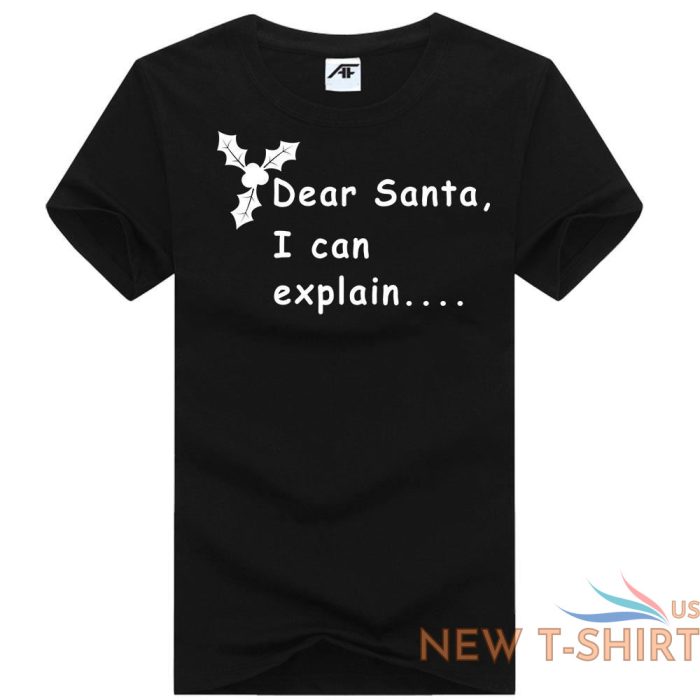 women s printed dear santa i can explain christmas t shirts round neck tee top 2.jpg