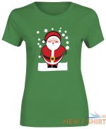 women santa claus printed t shirt cotton tee girls top short sleeve christmas 2.jpg