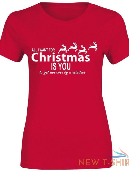 womens girls all i want for christmas print party gift novelty t shirt 0.jpg
