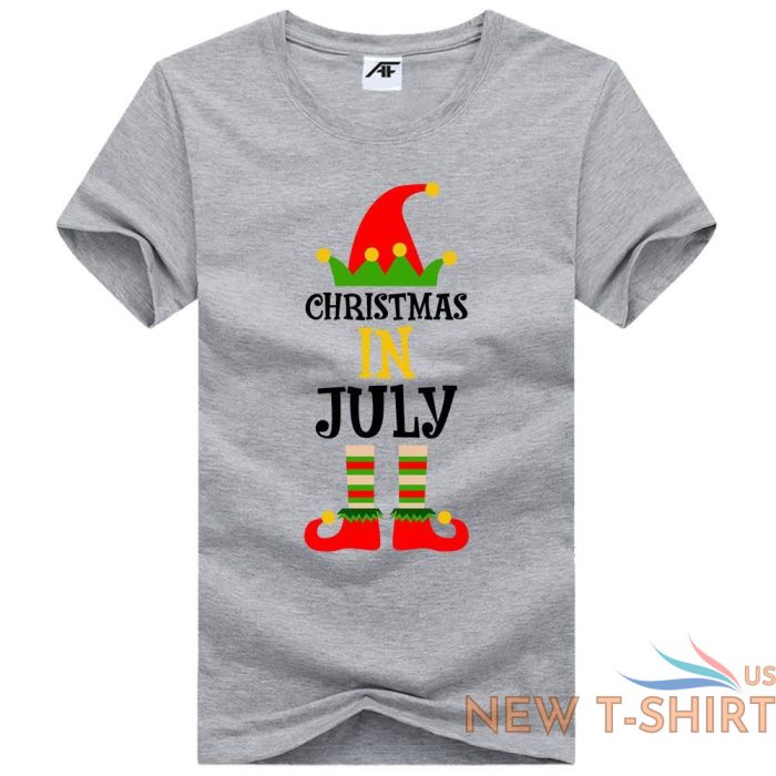 womens girls christmas in july printed t shirt short sleeve novlety top tees 3.jpg