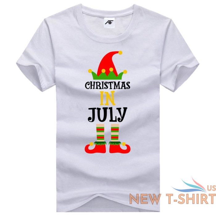 womens girls christmas in july printed t shirt short sleeve novlety top tees 5.jpg