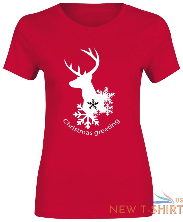 womens girls deer christmas greeting xmas print crew neck gift t shirt 3.jpg