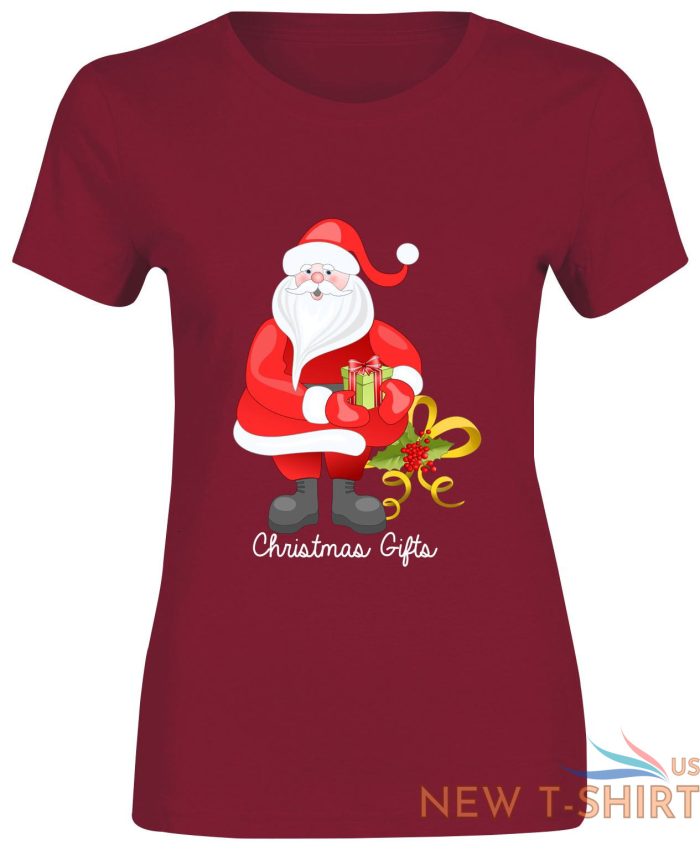 womens girls santa christmas gifts print t shirt 6.jpg