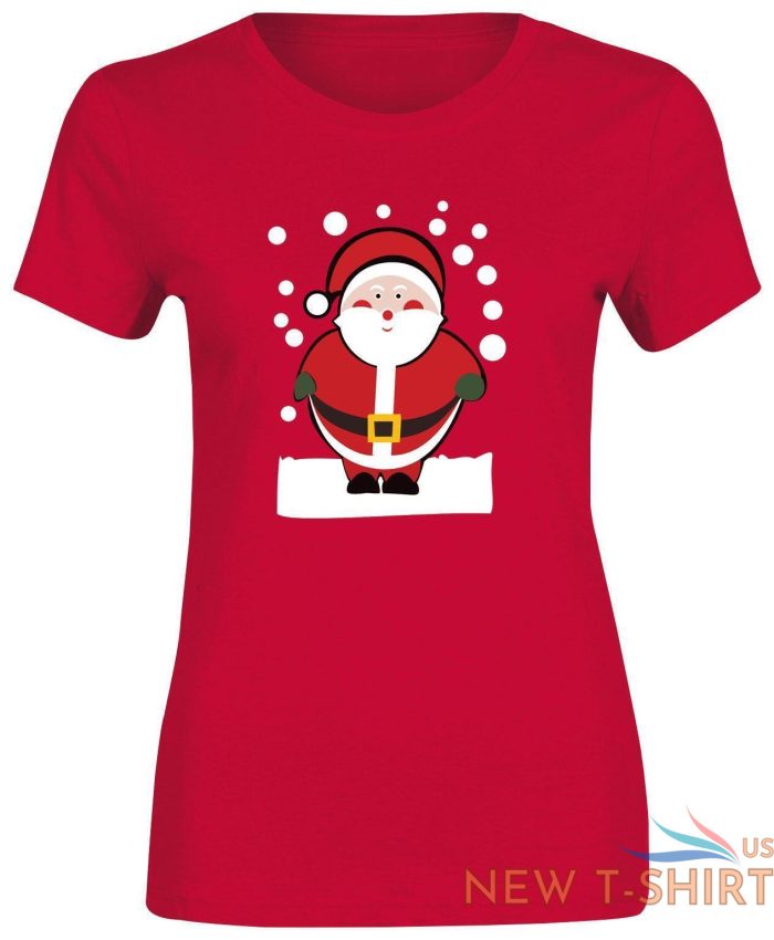 womens girls santa claus print t shirt ladies cotton xmas novelty gift top tees 0.jpg