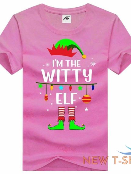 womens i m the witty elf printt shirt girls short sleeve fancy xmas shirt 0.jpg