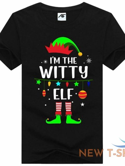 womens i m the witty elf printt shirt girls short sleeve fancy xmas shirt 1.jpg