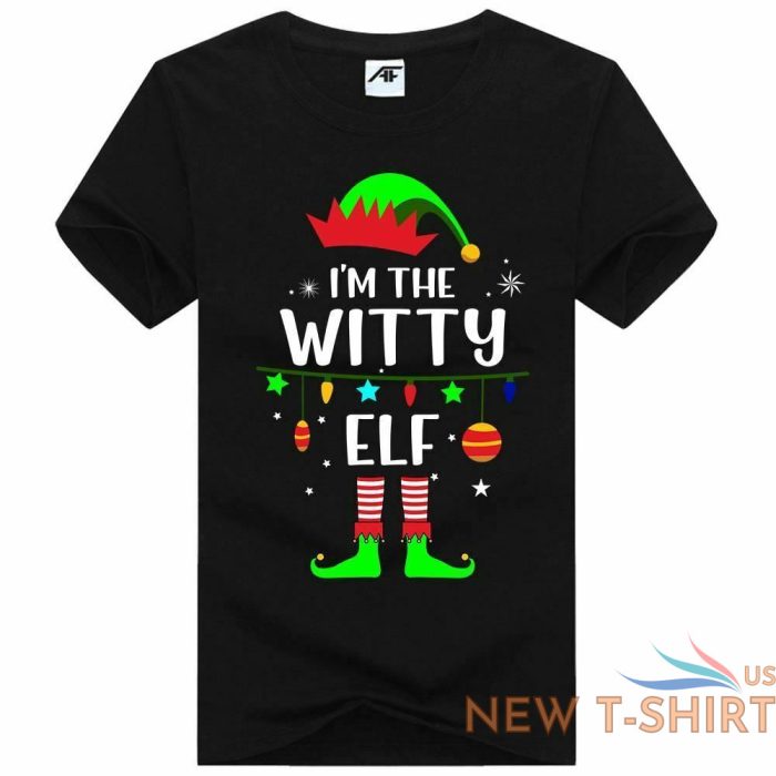 womens i m the witty elf printt shirt girls short sleeve fancy xmas shirt 1.jpg