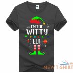 womens i m the witty elf printt shirt girls short sleeve fancy xmas shirt 2.jpg