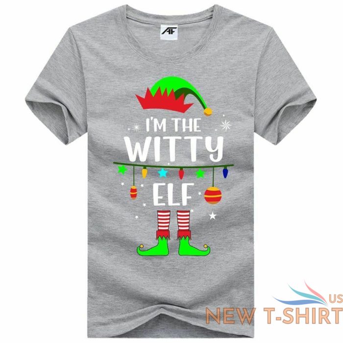 womens i m the witty elf printt shirt girls short sleeve fancy xmas shirt 4.jpg