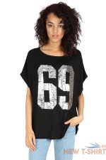 womens ladies batwing sleeve printed off shoulder bardot oversized t shirt top 3.jpg