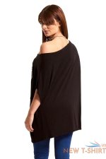 womens ladies batwing sleeve printed off shoulder bardot oversized t shirt top 5.jpg