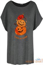 womens ladies trick or treat pumpkin oversized baggy batwing halloween t shirt 2.jpg