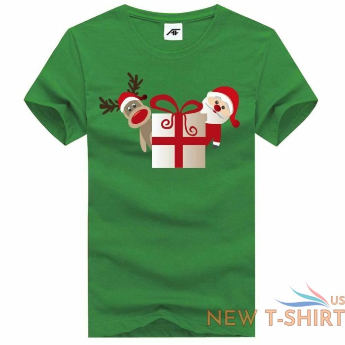 womens santa rudolph print t shirt top girls christmas festival cotton shirt 3.jpg